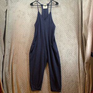Wasabi Mint Womens M Jumpsuit One Piece Dark Blue Ankle Racer Back Sleeveless